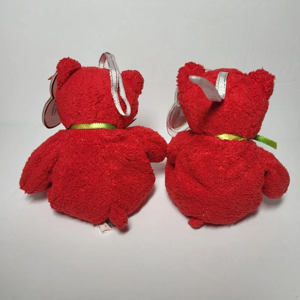 Mistlestoe Ty Jingle Beanies Plush Ornament 2002 Set of 2